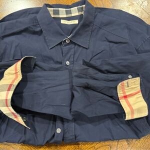 Burberry Navy Button-Up Shirt